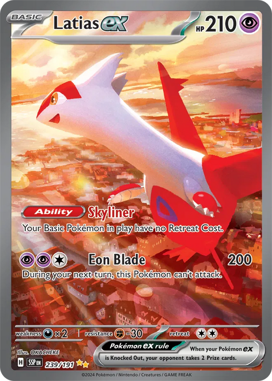 239/191 Latias ex Surging Sparks Pokémon Card