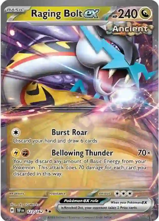 123/162 Raging Bolt ex Scarlet & Violet Temporal Forces Pokémon Card
