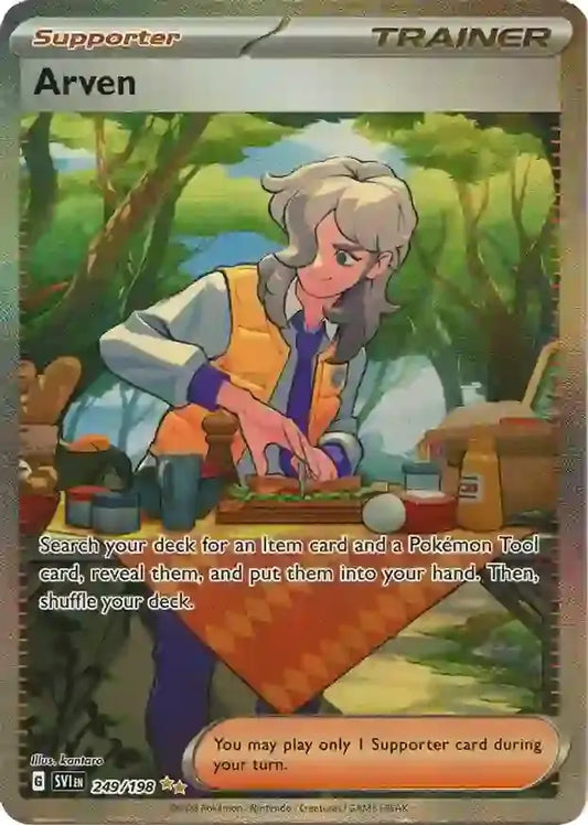 249/198 Arven Scarlet & Violet Base Set Pokémon Card