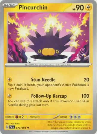 073/193 Pincurchin Paldea Evolved Pokémon Card