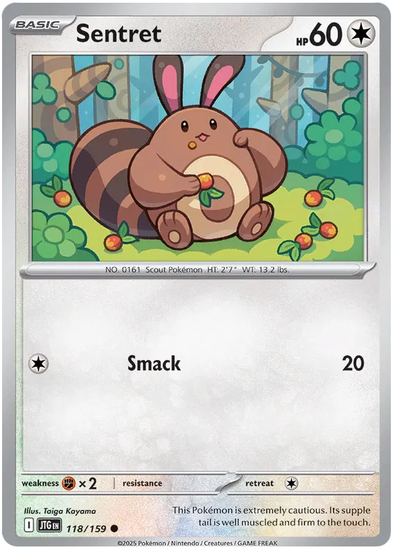 118/159 Sentret Journey Together Pokémon Card