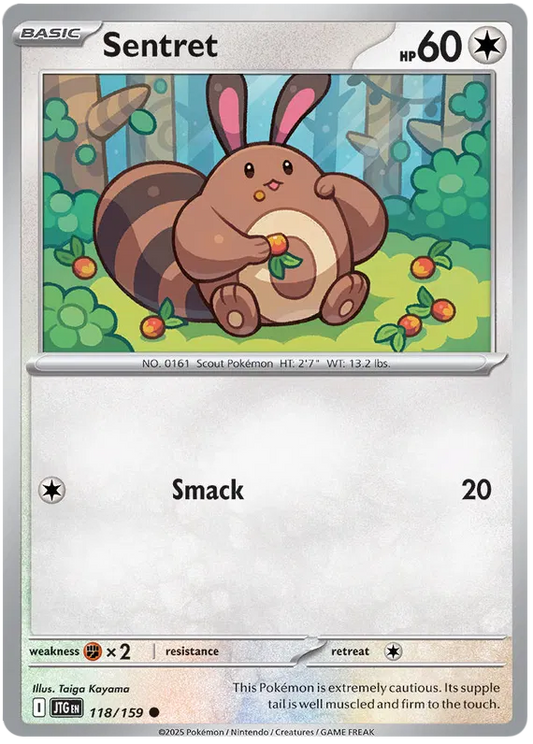 118/159 Sentret Journey Together Pokémon Card