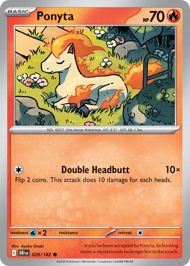 029/182 Ponyta Destined Rivals Pokémon Card