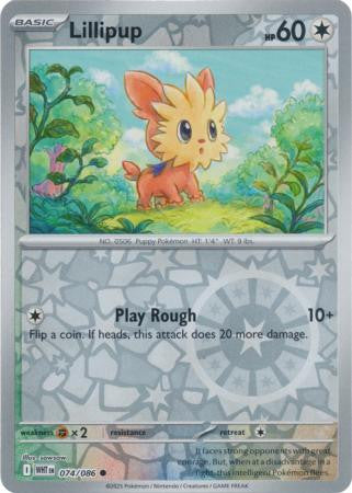 074/086 Lillipup Reverse Holo White Flare Pokémon Card
