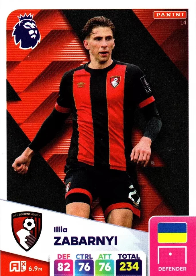 14 Illya Zabarnyi (AFC Bournemouth)