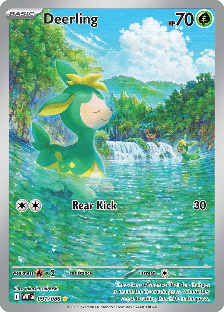 091/086 Deerling White Flare Pokémon Card