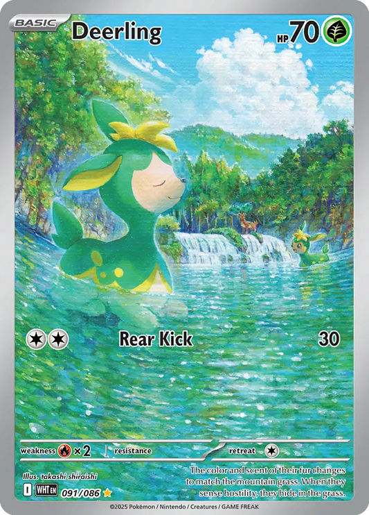 091/086 Deerling White Flare Pokémon Card