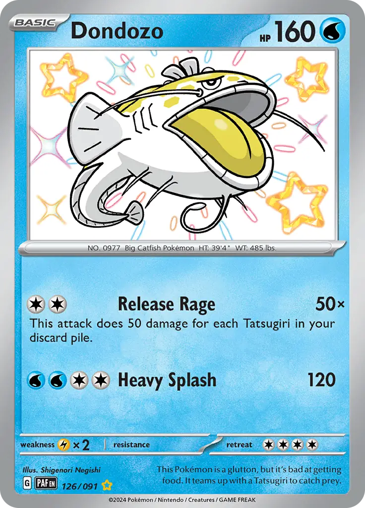 126/091 Dondozo Paldean Fates Pokémon Card