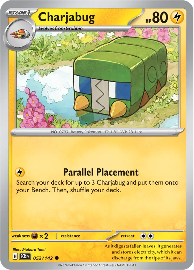 052/142 Charjabug Stellar Crown Pokémon Card