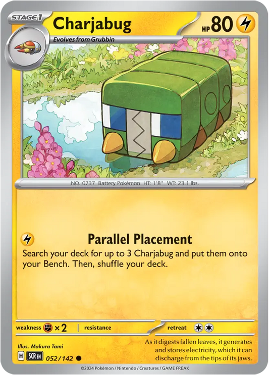 052/142 Charjabug Stellar Crown Pokémon Card