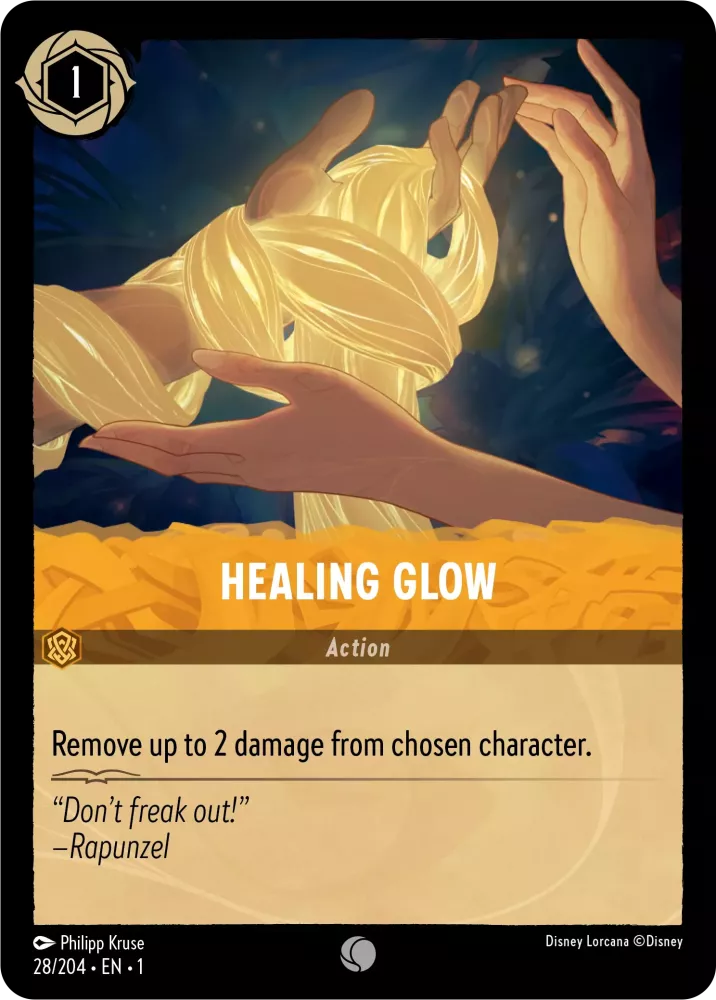 028/204 Healing Glow Disney Lorcana The First Chapter Card