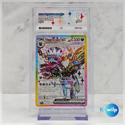 Hydreigon EX 223/191 English Surging Sparks Secret Rare Pokémon Card ACE Graded 9