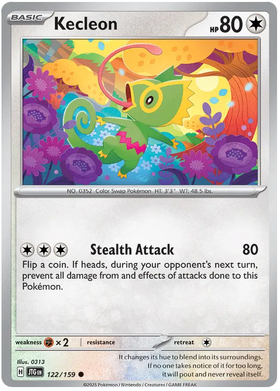 122/159 Kecleon Journey Together Pokémon Card