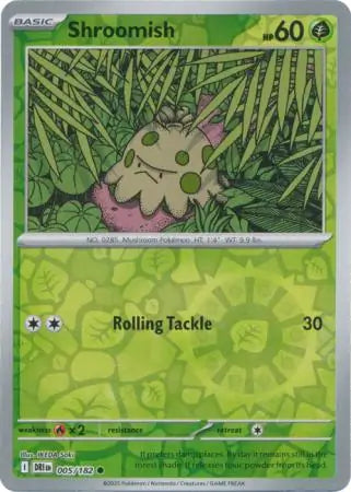 005/182 Shroomish Reverse Holo Destined Rivals Pokémon Card