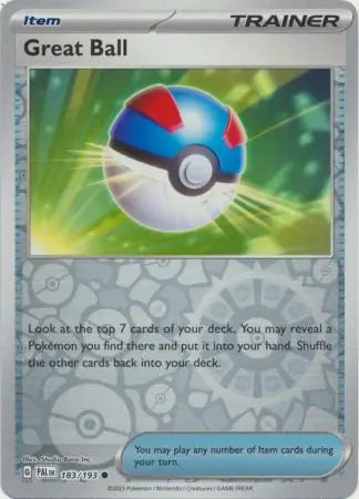 183/193 Great Ball Reverse Holo Paldea Evolved Pokémon Card