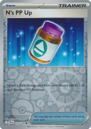 153/159 N's PP Up Reverse Holo Journey Together Pokémon Card