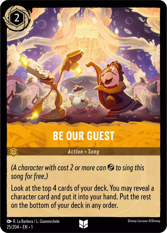 025/204 Be Our Guest Disney Lorcana The First Chapter Card