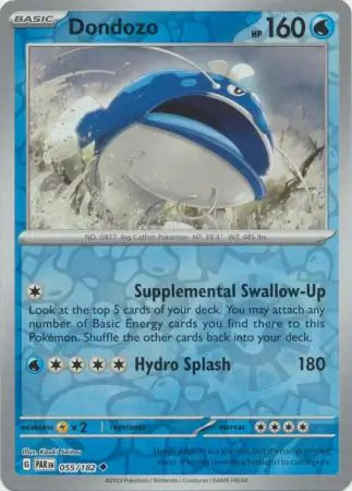 055/182 Dondozo Reverse Holo Paradox Rift Pokémon Card