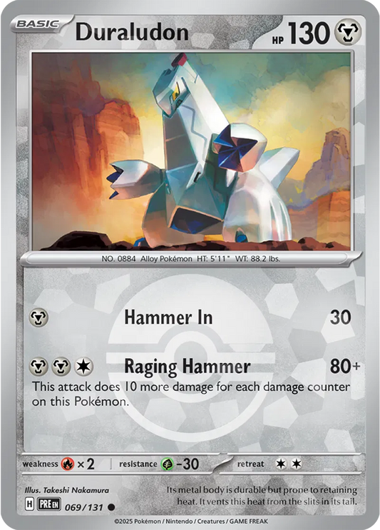 069/131 Duraludon Poke Ball Holo Prismatic Evolutions Pokémon Card