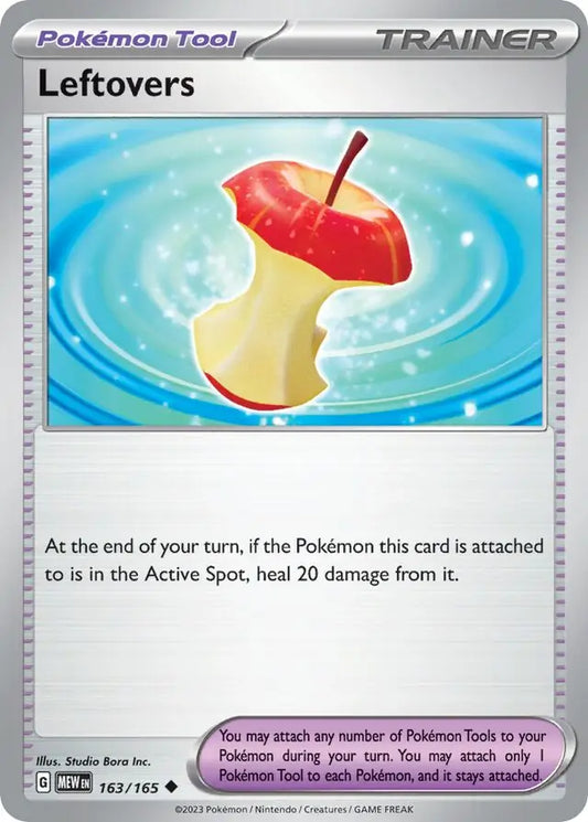 163/165 Leftovers 151 Pokémon Card