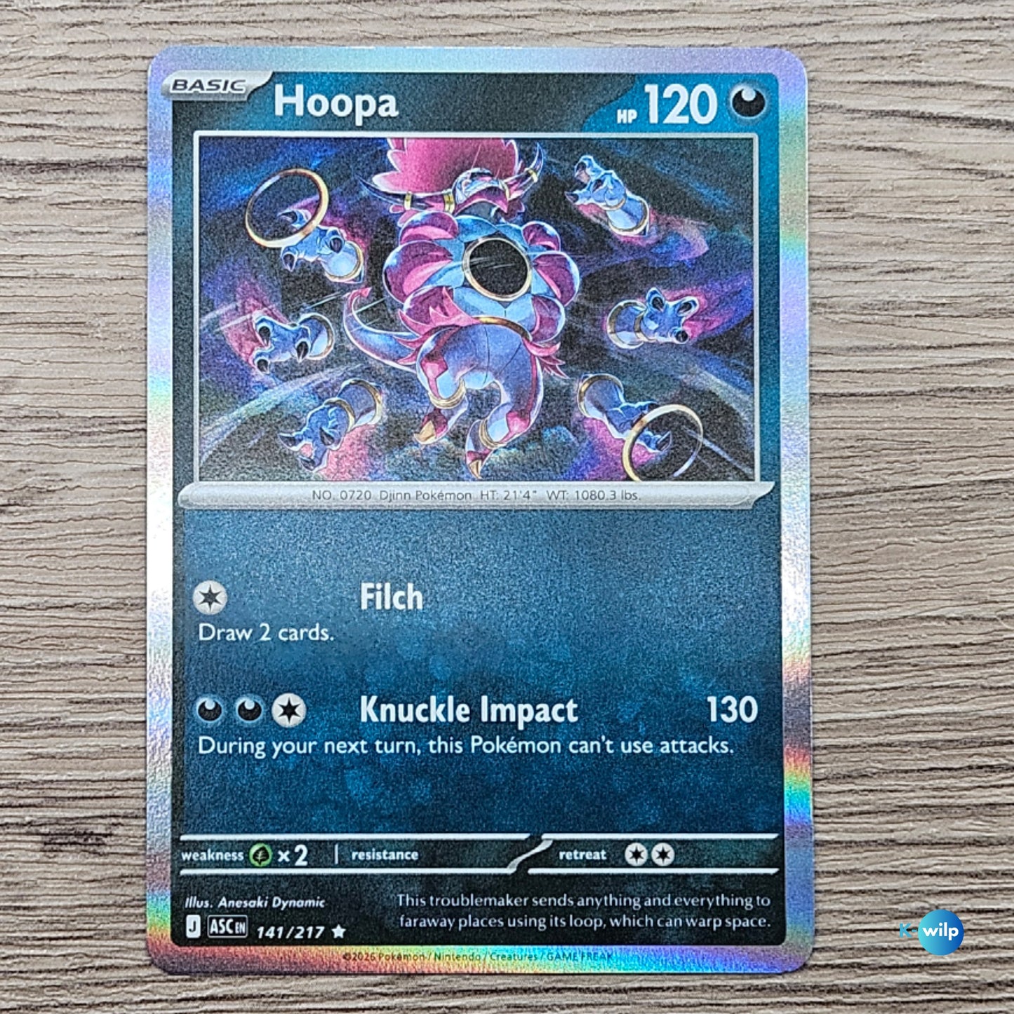 141/217 Hoopa Holo Ascended Heroes Pokémon Trading Card