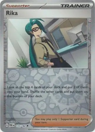 172/182 Rika Reverse Holo Paradox Rift Pokémon Card
