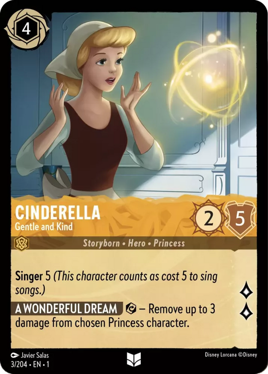 003/204 Cinderella - Gentle and Kind Lorcana Card