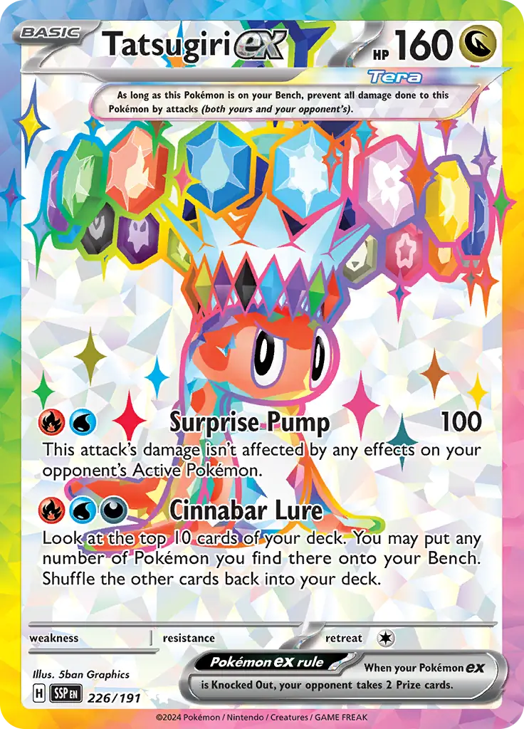226/191 Tatsugiri ex Surging Sparks Pokémon Card