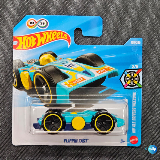 135/250 Flippin Fast HW All Drivers Welcome 2026 Mainline Hot Wheels Short Card Mattel