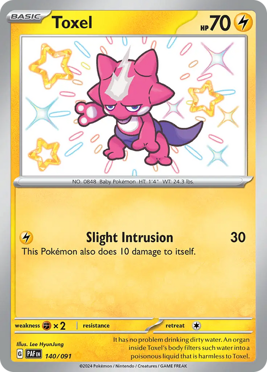 140/091 Toxel Paldean Fates Pokémon Card