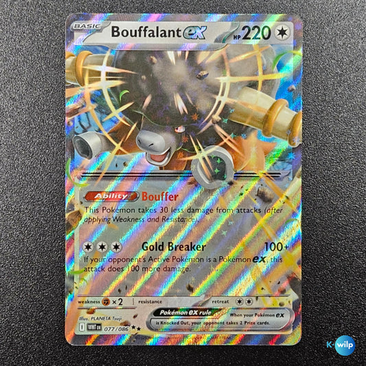 Bouffalant ex 077/086 White Flare Holo Double Rare Pokémon English Trading Card