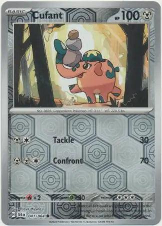041/064 Cufant Reverse Holo Shrouded Fable Pokémon Card