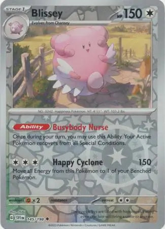 145/198 Blissey Reverse Holo Scarlet & Violet Base Set Pokémon Card