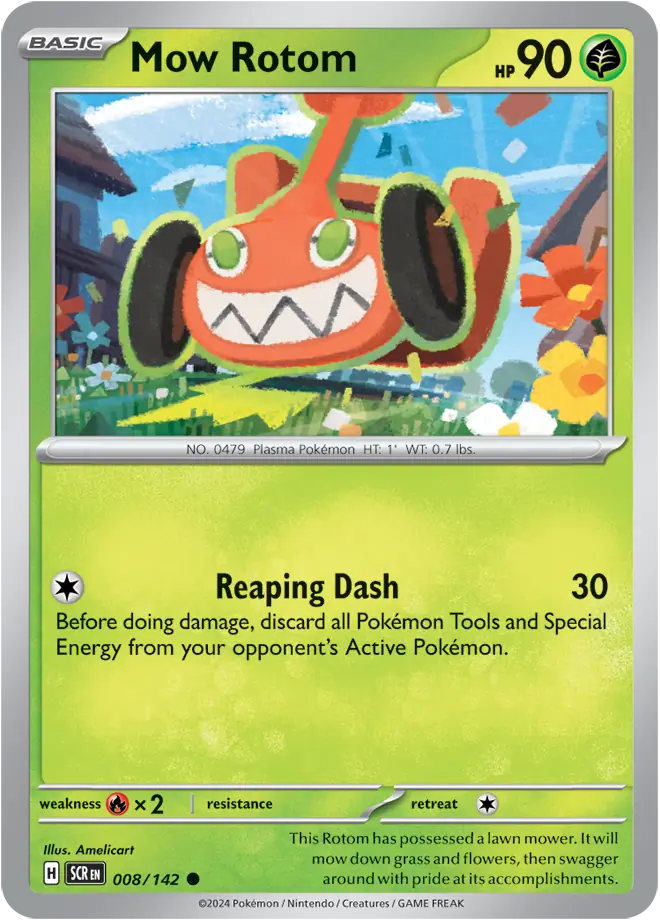 008/142 Mow Rotom Stellar Crown Pokémon Card