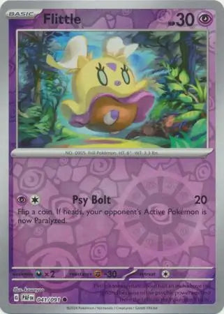041/091 Flittle Reverse Holo Paldean Fates Pokémon Card