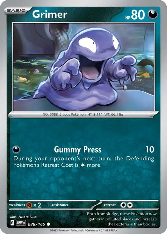 088/165 Grimer 151 Pokémon Card