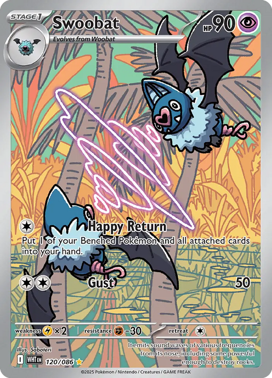 120/086 Swoobat White Flare Pokémon Card