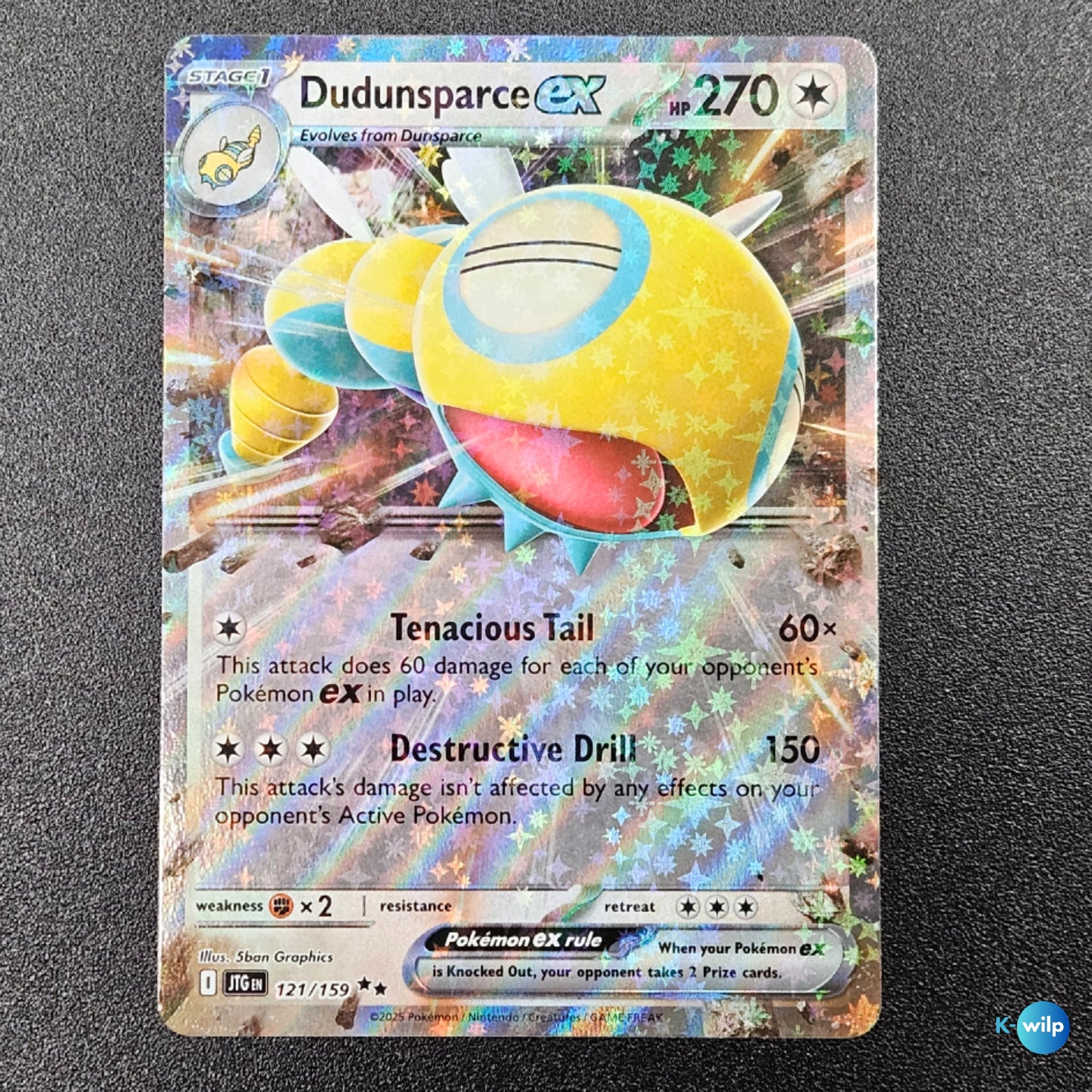 Dudunsparce ex 121/159 Journey Together English Pokémon Trading Card