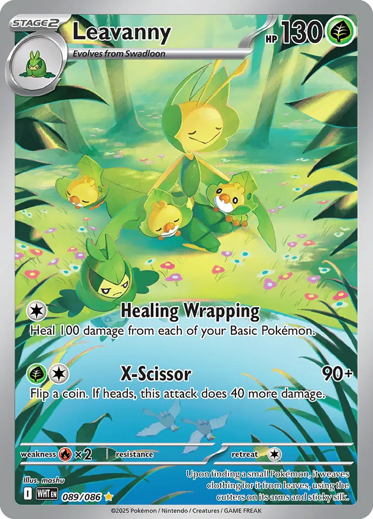 089/086 Leavanny White Flare Pokémon Card