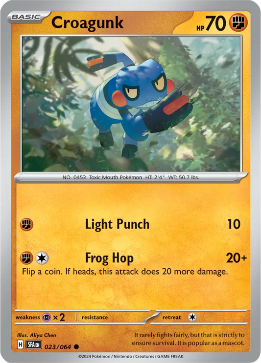 023/064 Croagunk Shrouded Fable Pokémon Card