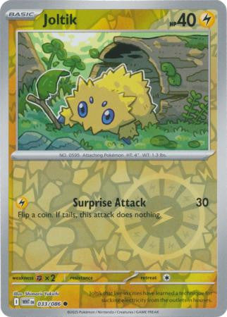 033/086 Joltik Reverse Holo White Flare Pokémon Card