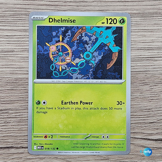 018/132 Dhelmise Mega Evolution Pokémon Card