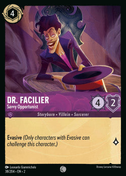 038/204 Dr. Facilier - Savvy Opportunist Disney Lorcana Rise Of The Floodborn Card