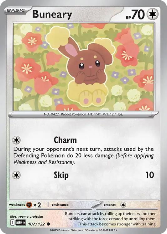 107/132 Buneary Mega Evolution Pokémon Card