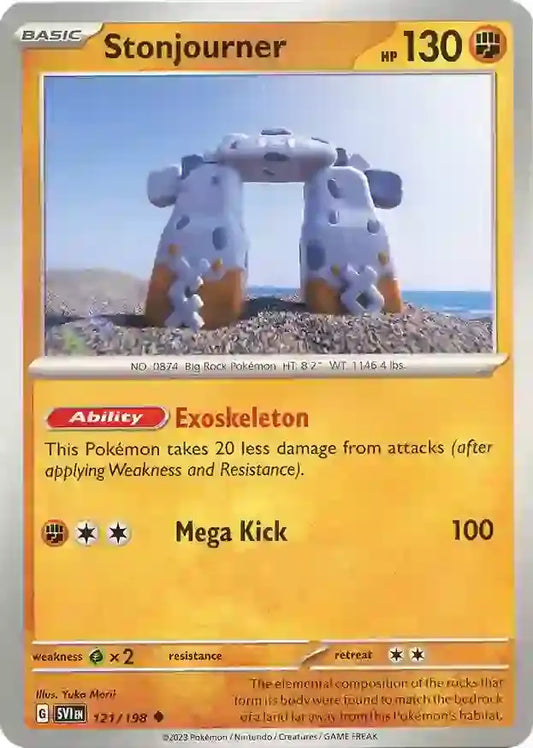 121/198 Stonjourner Scarlet & Violet Base Set Pokémon Card