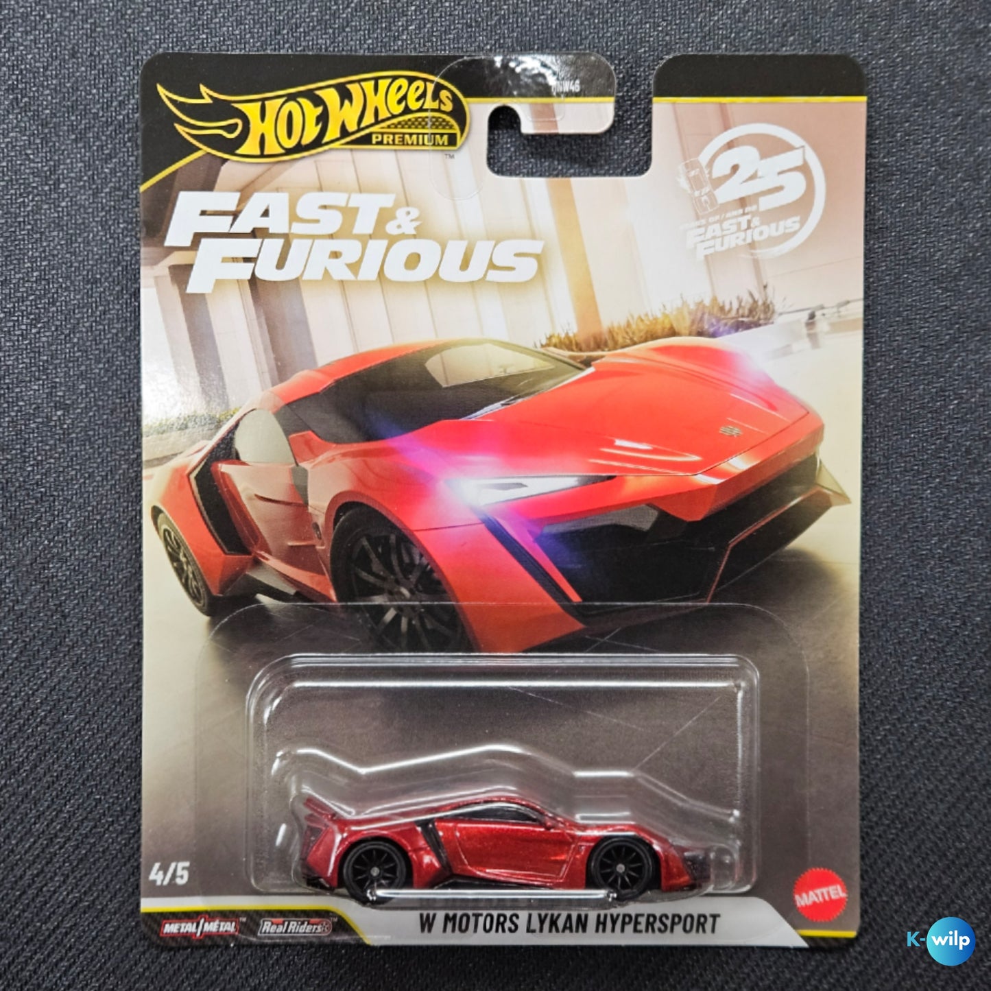 4/5 W Motors Lykan Hypersport The Fast & The Furious Hot Wheels Premium 1:64 Scale Mattel