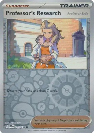 155/159 Professor's Research Professor Sada Reverse Holo Journey Together Pokémon Card