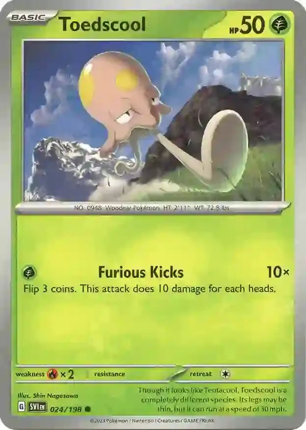 024/198 Toedscool Scarlet & Violet Base Set Pokémon Card