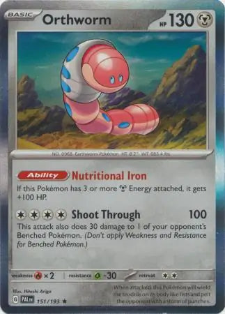 151/193 Orthworm Paldea Evolved Pokémon Card