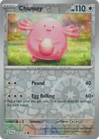 144/198 Chansey Reverse Holo Scarlet & Violet Base Set Pokémon Card